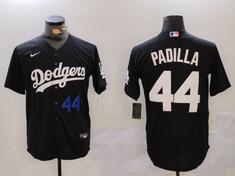 Men Los Angeles Dodgers #44 Padilla Black Game 2024 Nike MLB Jersey style 2